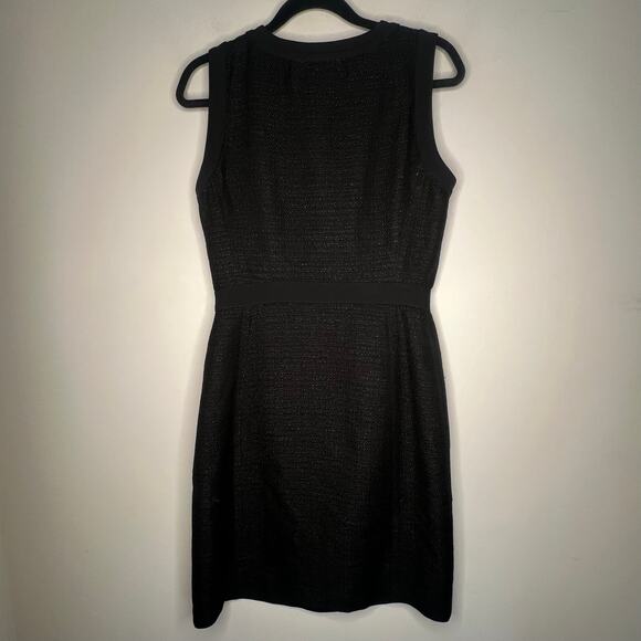 Tory Burch Black Tweed Sheath Mini Dress Size 6 - Picture 4 of 9